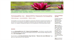 Desktop Screenshot of homoeopathiaviva.de