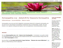 Tablet Screenshot of homoeopathiaviva.de